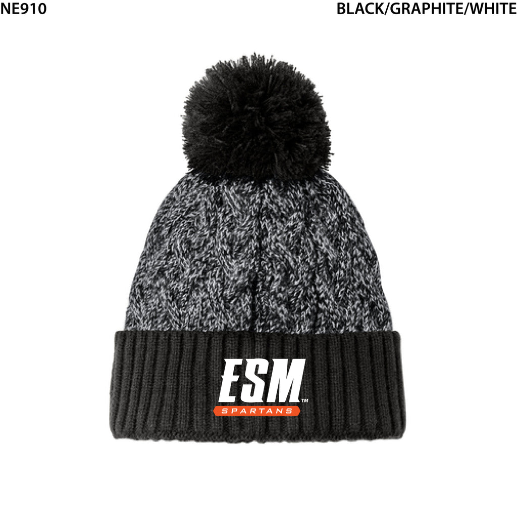 New Era® Marled Knit Pom Beanie
