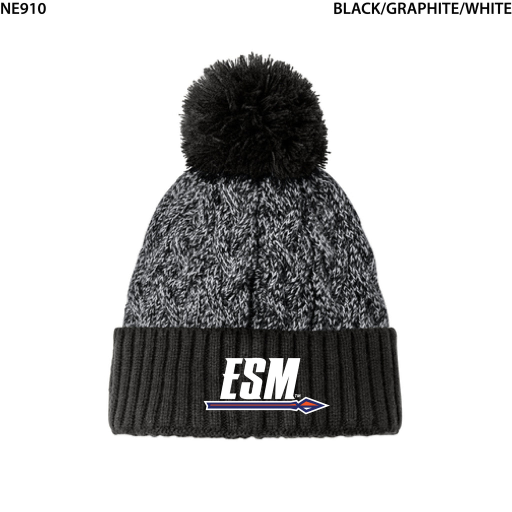 New Era® Marled Knit Pom Beanie