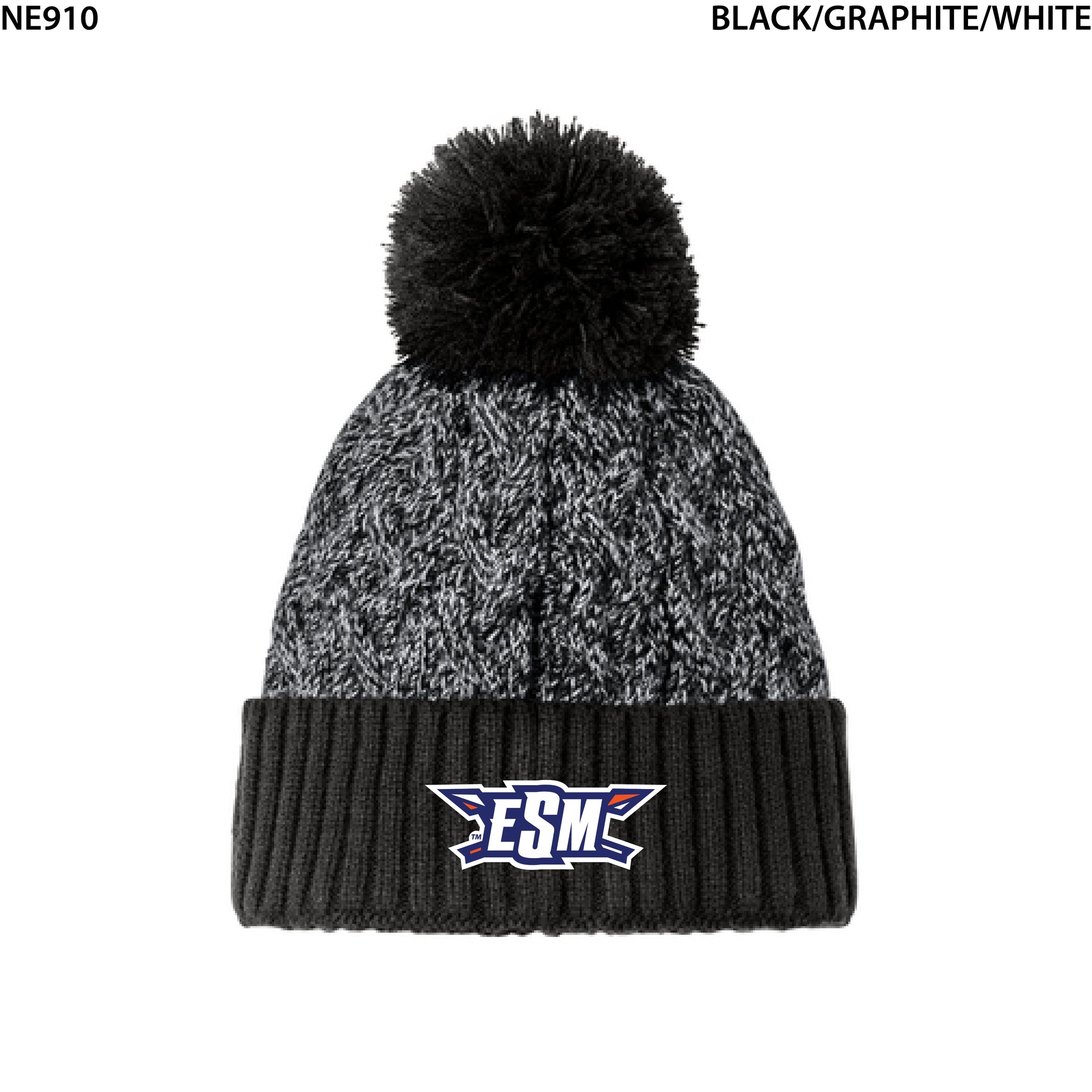 New Era® Marled Knit Pom Beanie