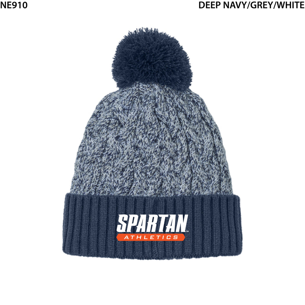 New Era® Marled Knit Pom Beanie