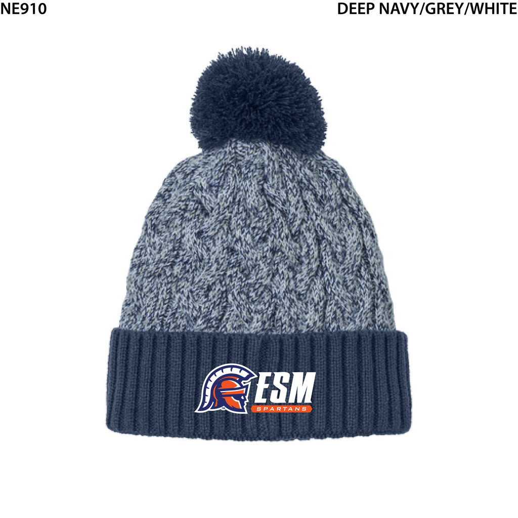 New Era® Marled Knit Pom Beanie
