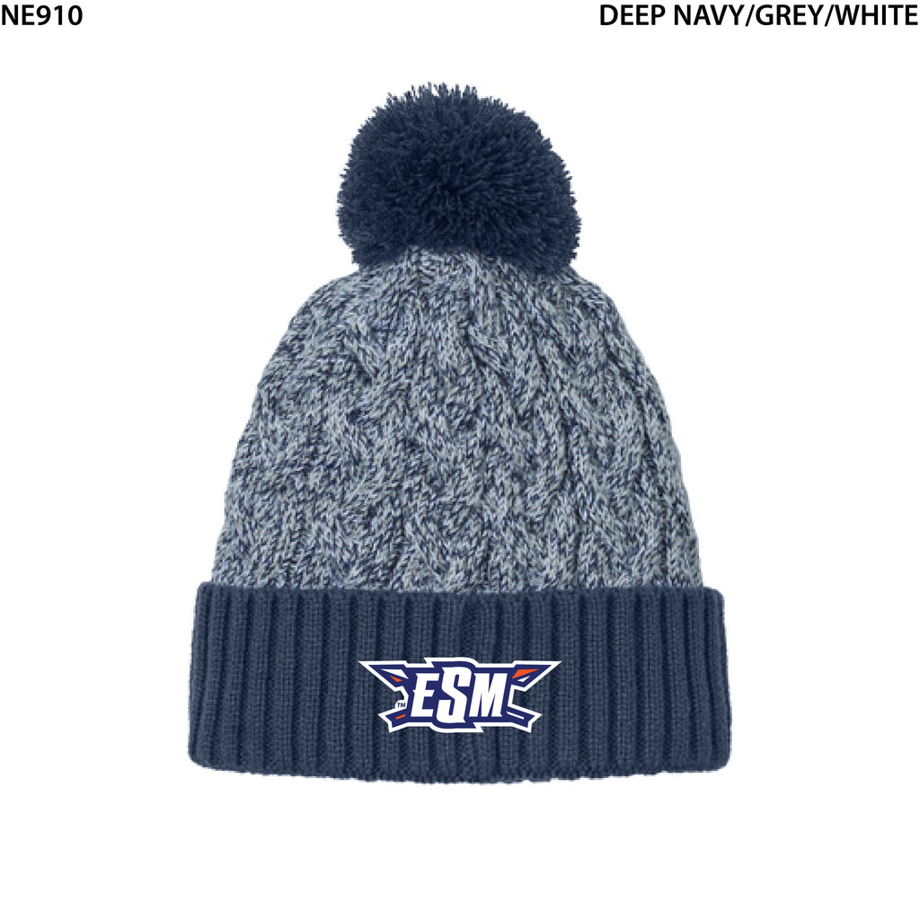 New Era® Marled Knit Pom Beanie
