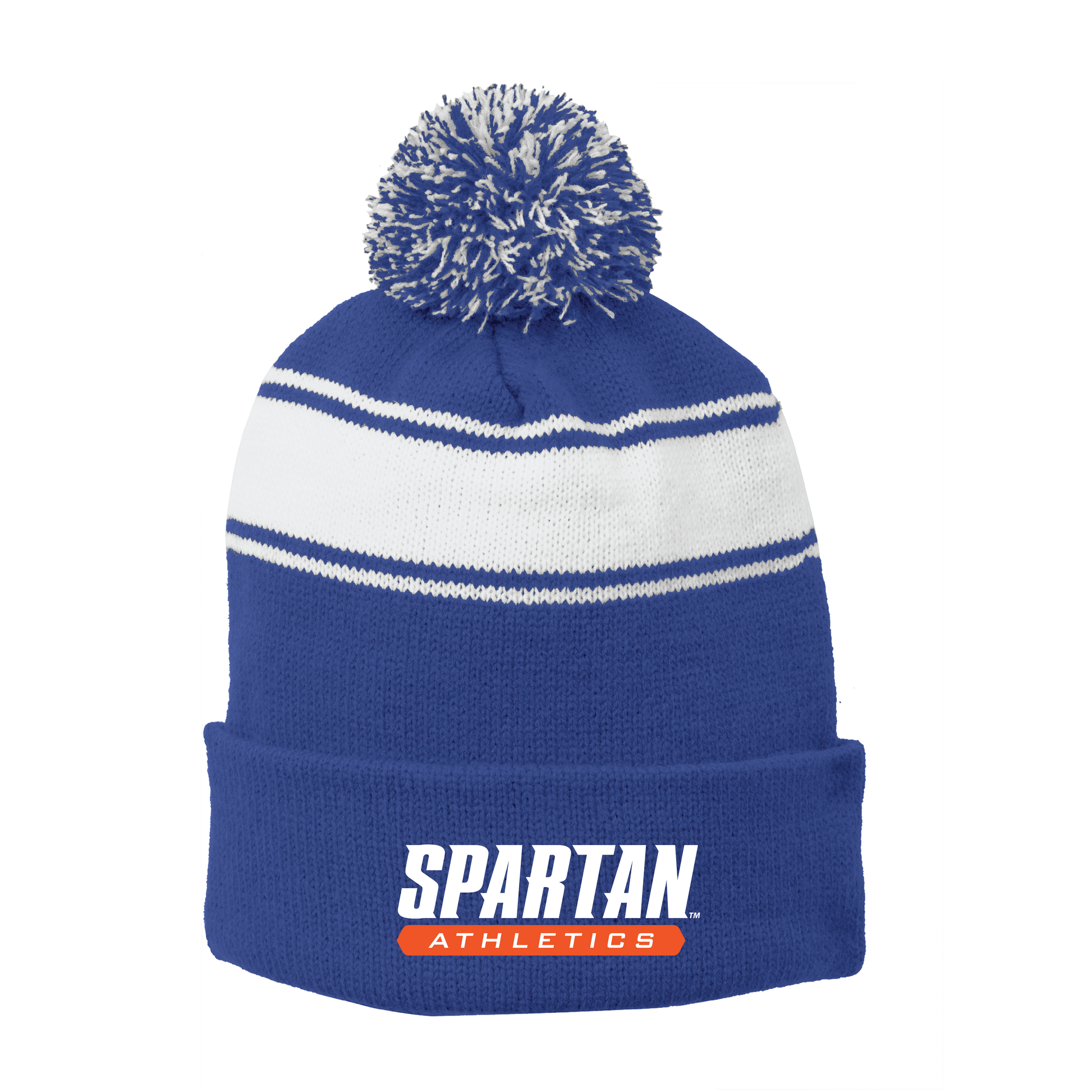Sport-Tek® Stripe Pom Pom Beanie