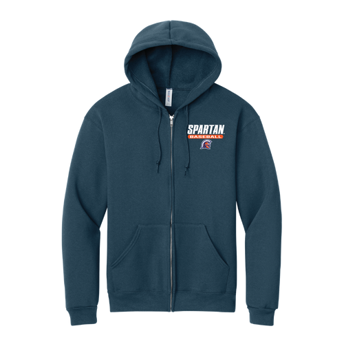 Baseball Jerzees Rugged™ Unisex Full-Zip Hooded Sweatshirt