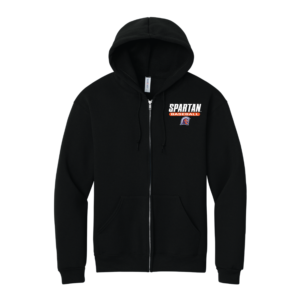 Baseball Jerzees Rugged™ Unisex Full-Zip Hooded Sweatshirt