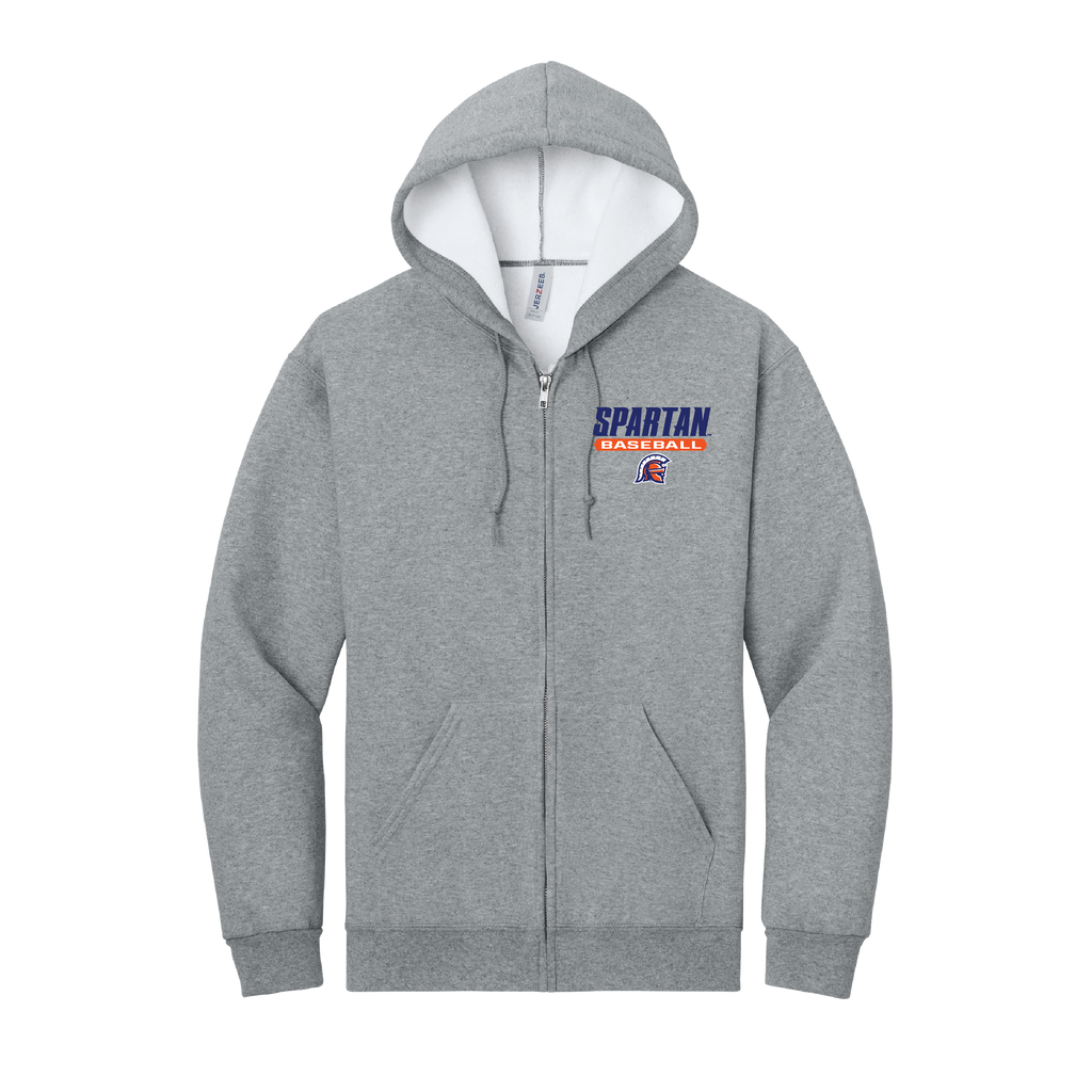 Baseball Jerzees Rugged™ Unisex Full-Zip Hooded Sweatshirt