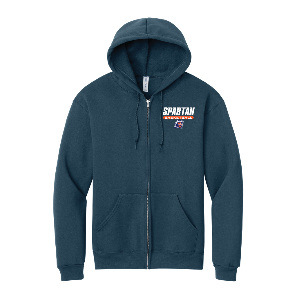 Basketball Jerzees Rugged™ Unisex Full-Zip Hooded Sweatshirt